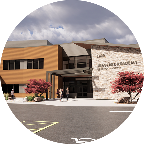 Traverse Academy exterior drawing